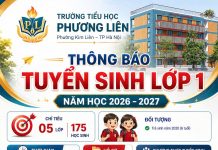 TUYỂN SINH LỚP 1 NĂM HỌC 2026 -2027